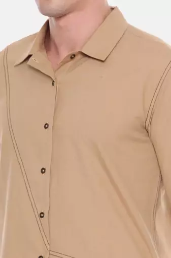 Beige Cotton Shirt