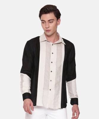 Two Color Linen Shirt 2