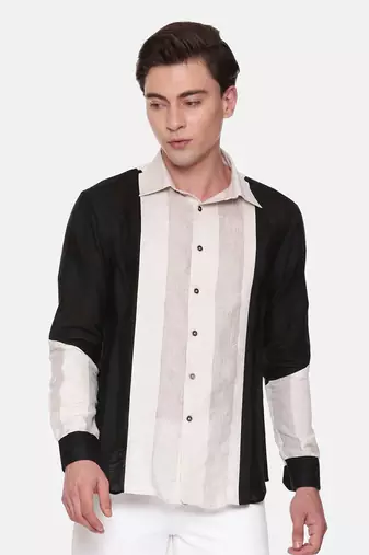Two Color Linen Shirt