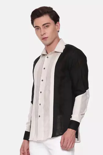 Two Color Linen Shirt