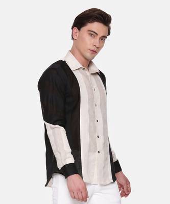 Two Color Linen Shirt 5