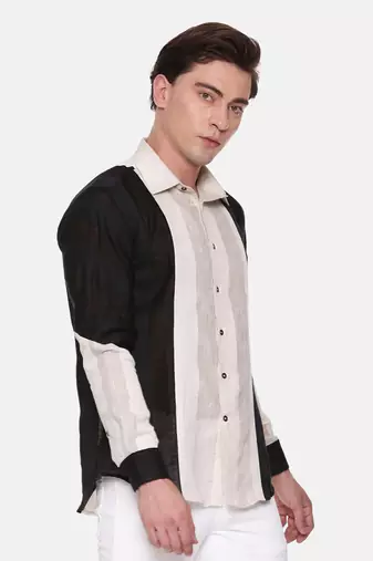 Two Color Linen Shirt