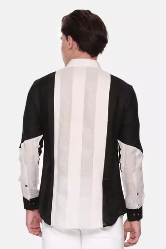 Two Color Linen Shirt