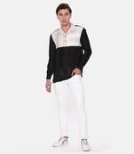 Tri Color Linen Short Kurta