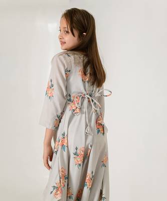 Pista Green Dhoti Jumpsuit Kids 4