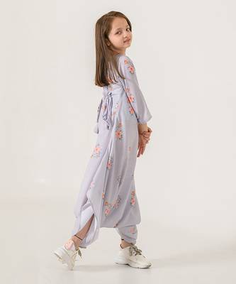 Slate Grey Dhoti Jumpsuit Kids 2