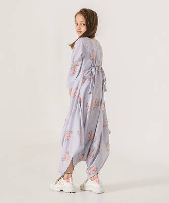 Slate Grey Dhoti Jumpsuit Kids 3