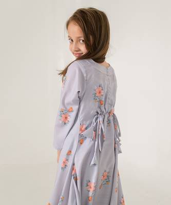 Slate Grey Dhoti Jumpsuit Kids 4