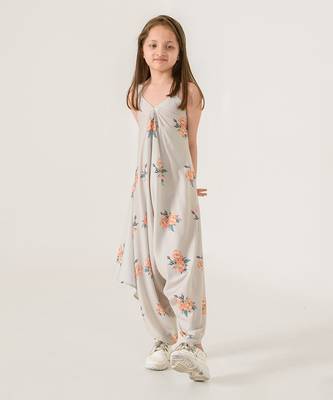 Pista Green Palazzo Jumpsuit Kids 1