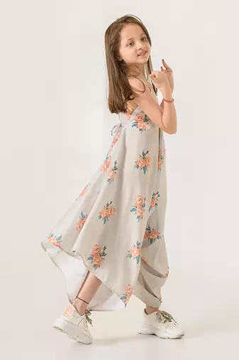 Pista Green Palazzo Jumpsuit Kids