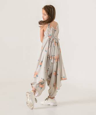 Pista Green Palazzo Jumpsuit Kids 3