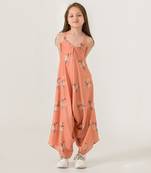Scarlet Orange Palazzo Jumpsuit Kids
