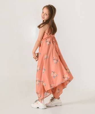 Scarlet Orange Palazzo Jumpsuit Kids 2