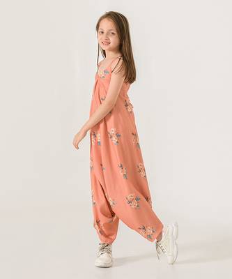 Scarlet Orange Palazzo Jumpsuit Kids 3
