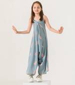 Aqua Blue Palazzo Jumpsuit Kids