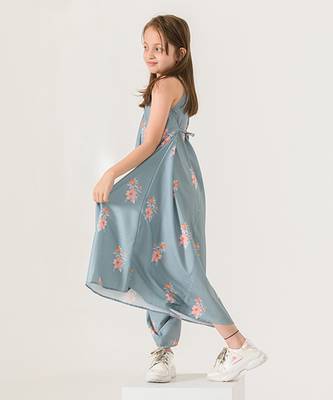 Aqua Blue Palazzo Jumpsuit Kids 2