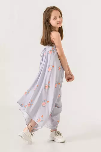 Slate Grey Palazzo Jumpsuit Kids