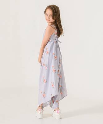 Slate Grey Palazzo Jumpsuit Kids 5
