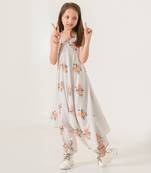 Pista Green Striped Palazzo Jumpsuit Kids