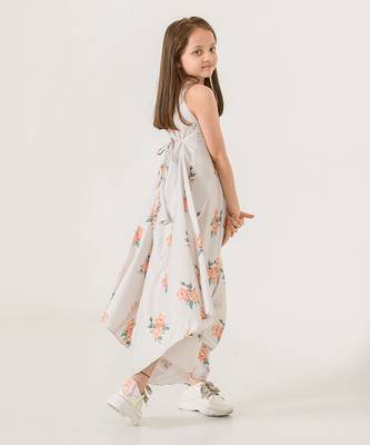 Pista Green Striped Palazzo Jumpsuit Kids 2