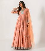 Scarlet Orange Anarkali Suit