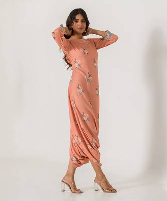 Scarlet Orange Dhoti Jumpsuit 2