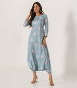 Aqua Blue Dhoti Jumpsuit