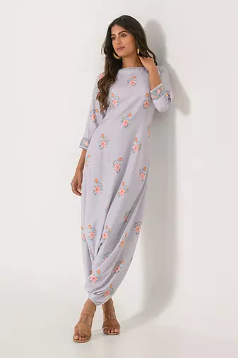 Slate Grey Dhoti Jumpsuit