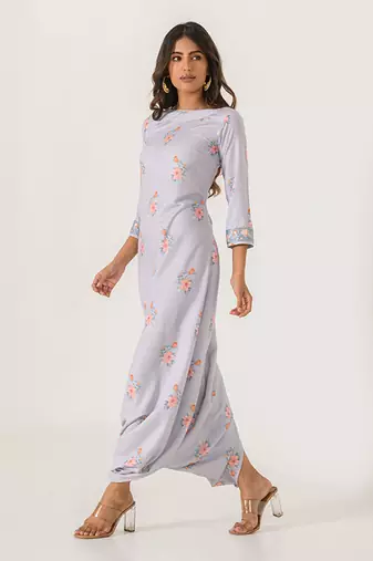 Slate Grey Dhoti Jumpsuit