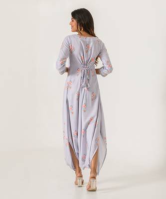 Slate Grey Dhoti Jumpsuit 5
