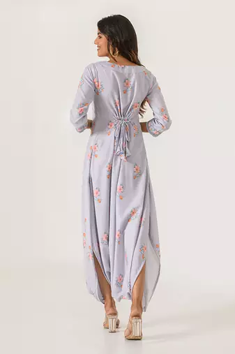Slate Grey Dhoti Jumpsuit