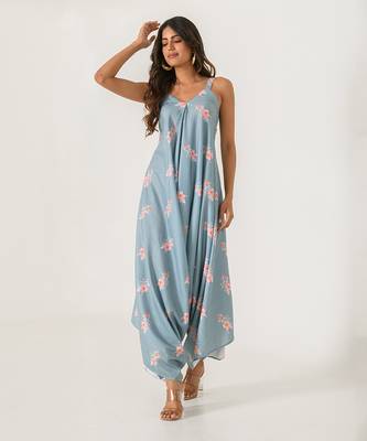 Aqua Blue Palazzo Jumpsuit 2
