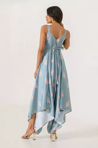 Aqua Blue Palazzo Jumpsuit