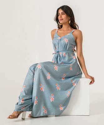 Aqua Blue Palazzo Jumpsuit 5