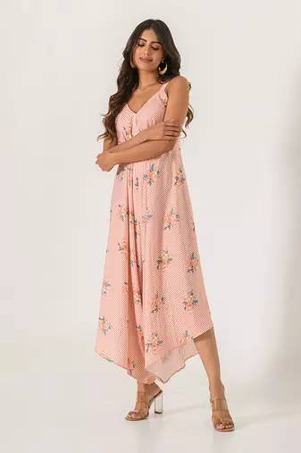 Scarlet Orange Striped Palazzo Jumpsuit