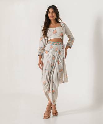 Pista Green Striped Cape Set 1