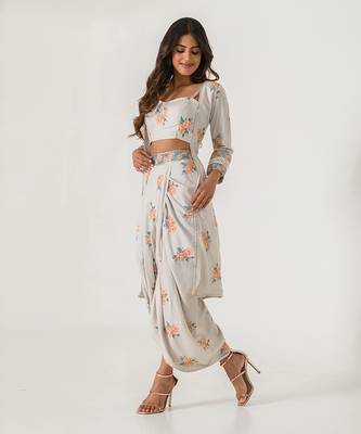Pista Green Striped Cape Set 2