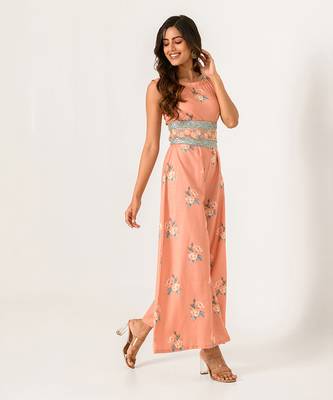 Scarlet Orange Embellished Jumpsuit 2