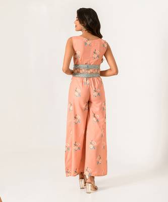 Scarlet Orange Embellished Jumpsuit 4