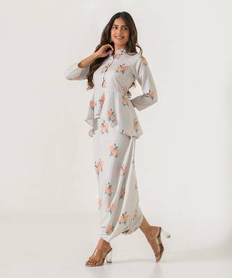 Pista Green Peplum Dhoti Jumpsuit 3