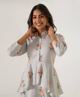 Pista Green Peplum Dhoti Jumpsuit 5