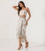 Pista Green Bralette & Lungi Set