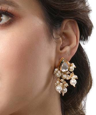 Gold & Pearly White Necklace Set 6
