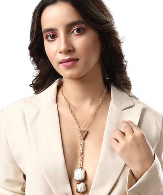 Micro Gold Finish Kundan Polki Necklace 1