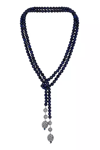 Royal Blue & Black Necklace