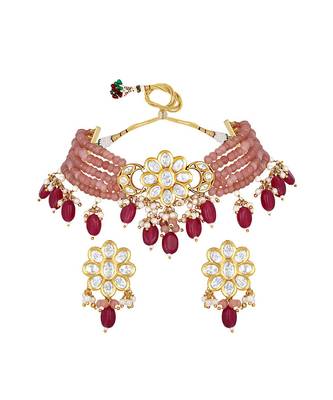 Peach & Cherry Necklace Set 2