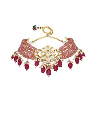 Peach & Cherry Necklace Set 3