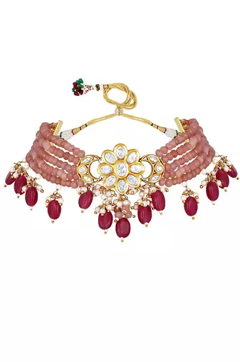Peach & Cherry Necklace Set