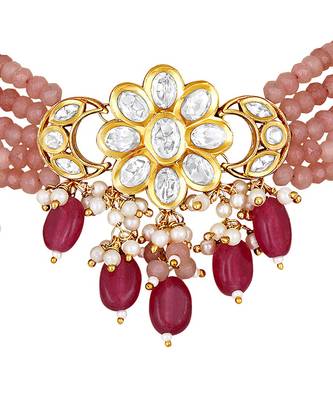 Peach & Cherry Necklace Set 4