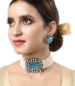 Oxidised Black Silver Polish Necklace Set